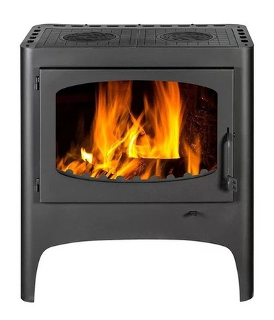 Печь-камин Бавария Эко с плитой две конфорки