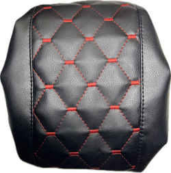 Чехол на штатный подлокотник Лада Веста (красная нить Рубин)