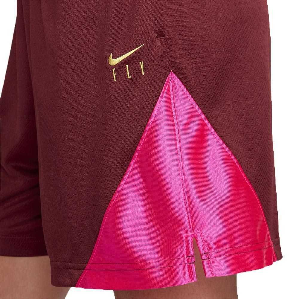 Women s Nike Dri FIT ISoFly Shorts Burgundy 10 896 Basketball Store