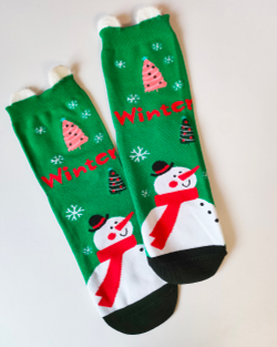 Носки НГ р.35-40 "New Year's magic" Снеговик