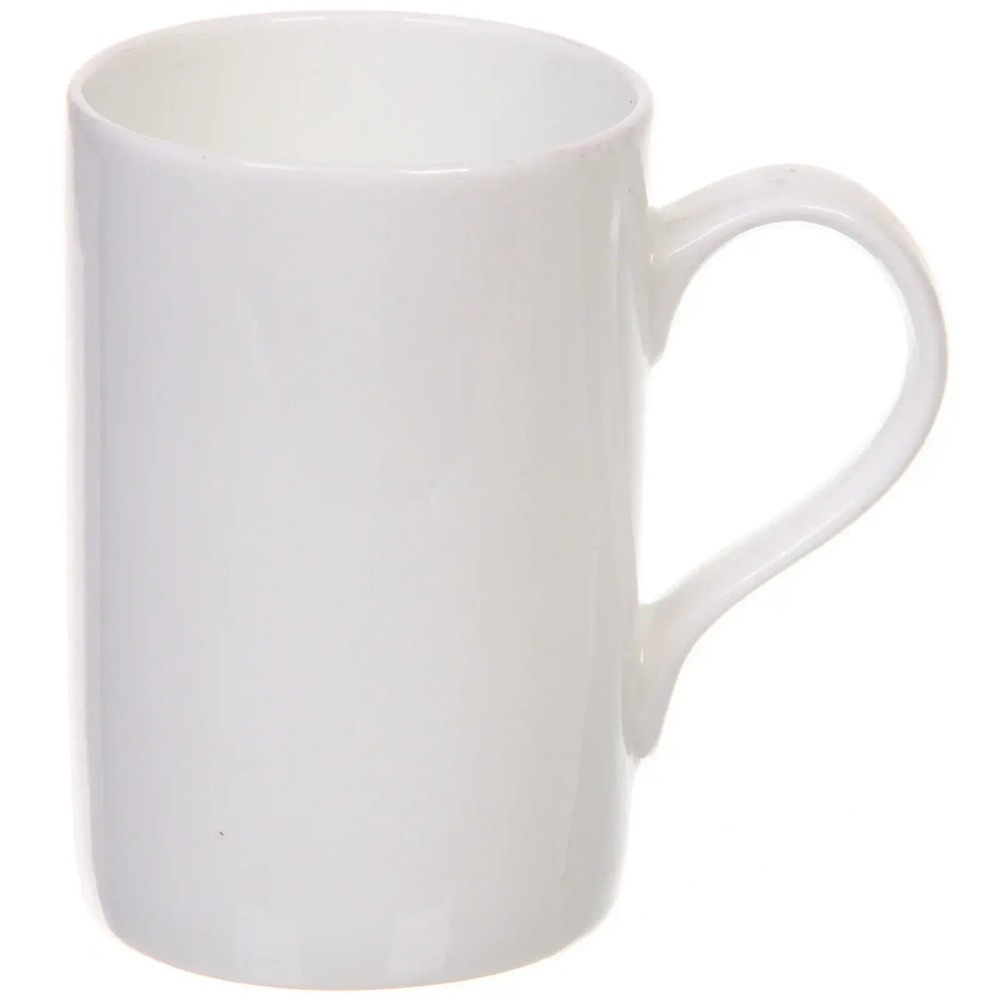 Кружка фарфоровая 300мл «Белая» прямая