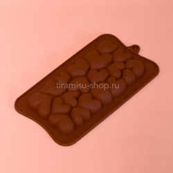 Силиконовая форма для шоколада «Плитка сердцебиение»