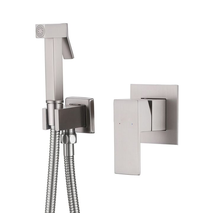 Смеситель ABBER Daheim AF8225SP с гигиеническим душем, сатин