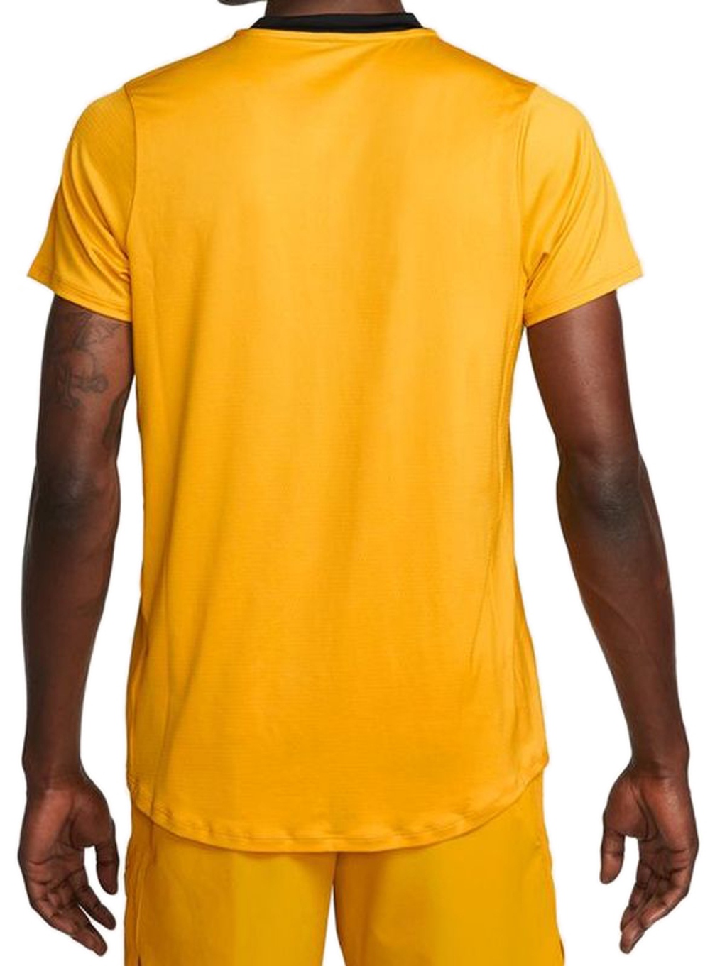 Мужское поло теннисное Nike Men's Court Dri-Fit Advantage Polo - yellow ochre/black/white