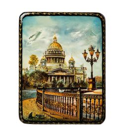 ШК-19/36-B Шкатулка в технике декупаж «Старый Петербург» (10х8х3,5)