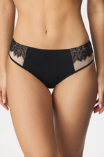 Трусики-слипы с кружевом Divine (Размер: 46) (Цвет: черный с бежевым)