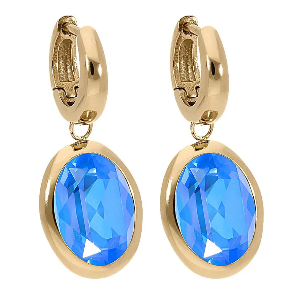 Серьги Qudo Creole TIVOLA small G royal blue delite 310687 BL/G