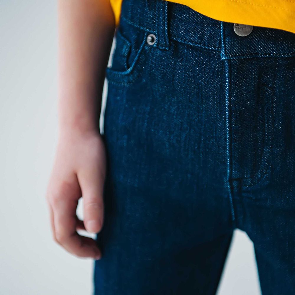 Джинсы зауженные "Темно-синие"