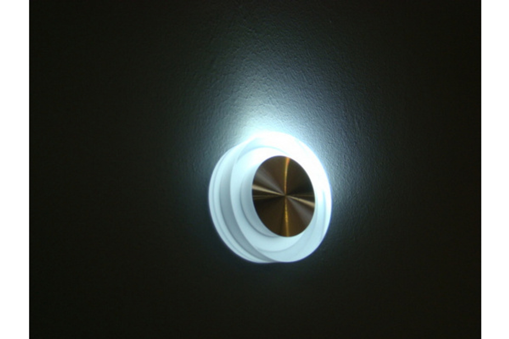 FL55SH-RD CW LED свет. круг, встраив. в стену 1*1W