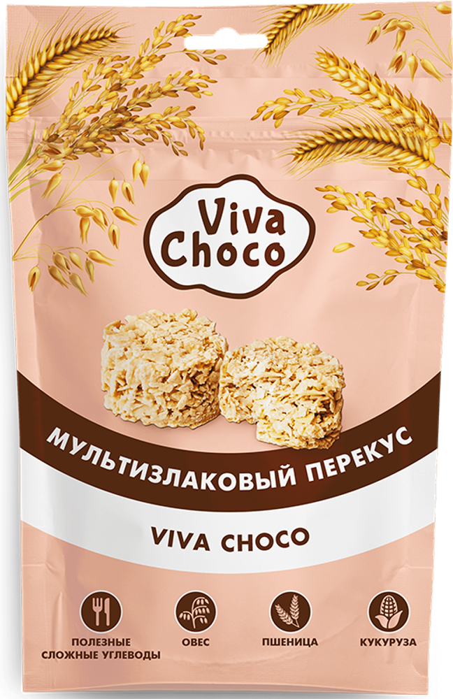 Мультизлаковые конфеты Multisnack Viva Choco в светлой глазури 80г