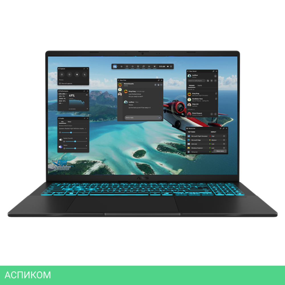 Ноутбук Asus VivoBook 16 V3607VU-RP267 Black (90NB15Q1-M00KH0)