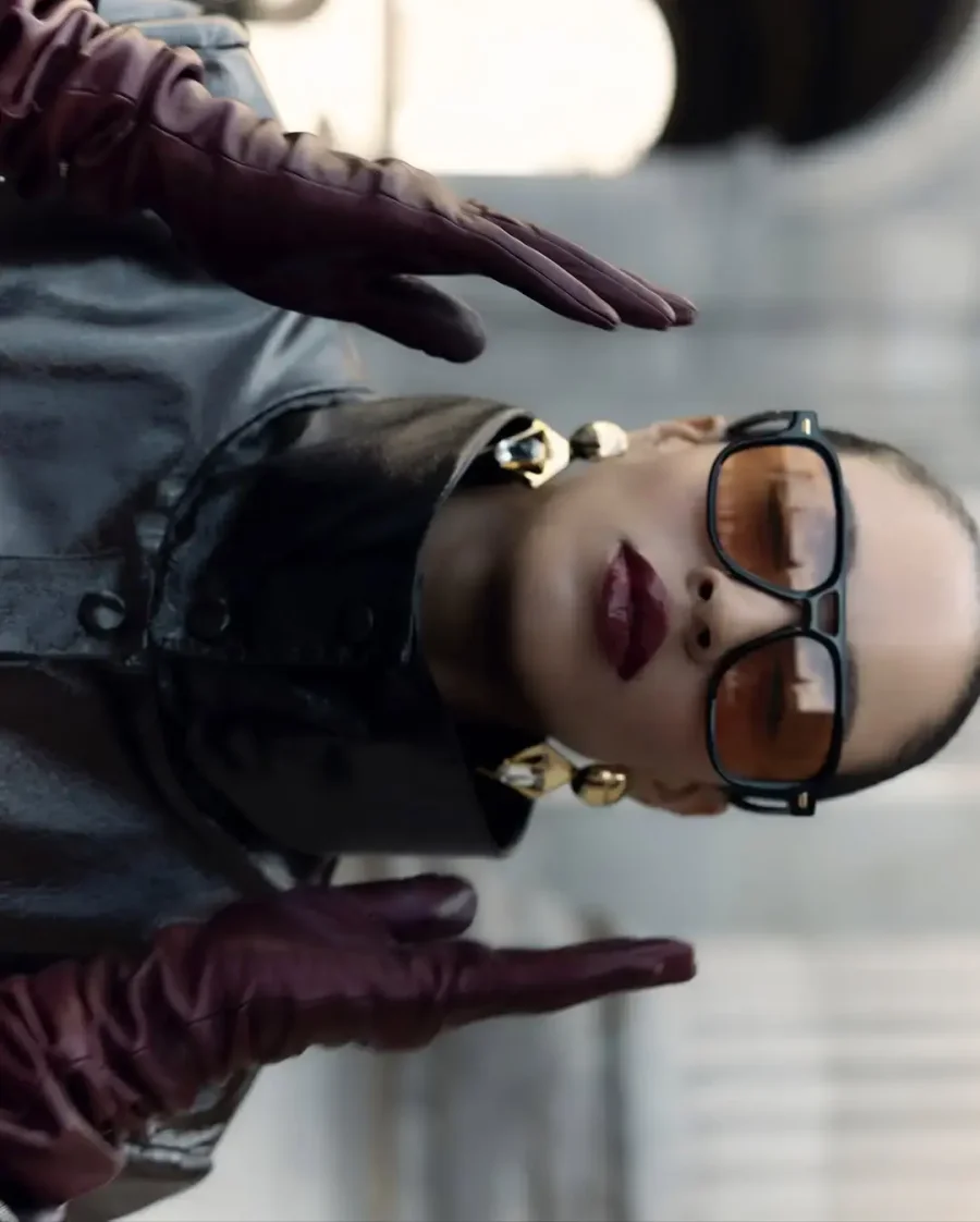 Серьги двойные с треугольником внутри