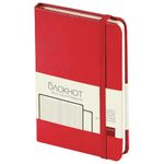 Блокнот МАЛЫЙ ФОРМАТ (90х130 мм) А6, 100 л., твердый, балакрон, на резинке, BRUNO VISCONTI, Красный, 3-102/04