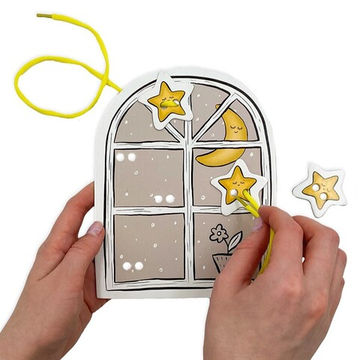 Игра-шнуровка "Окно и звездочки"