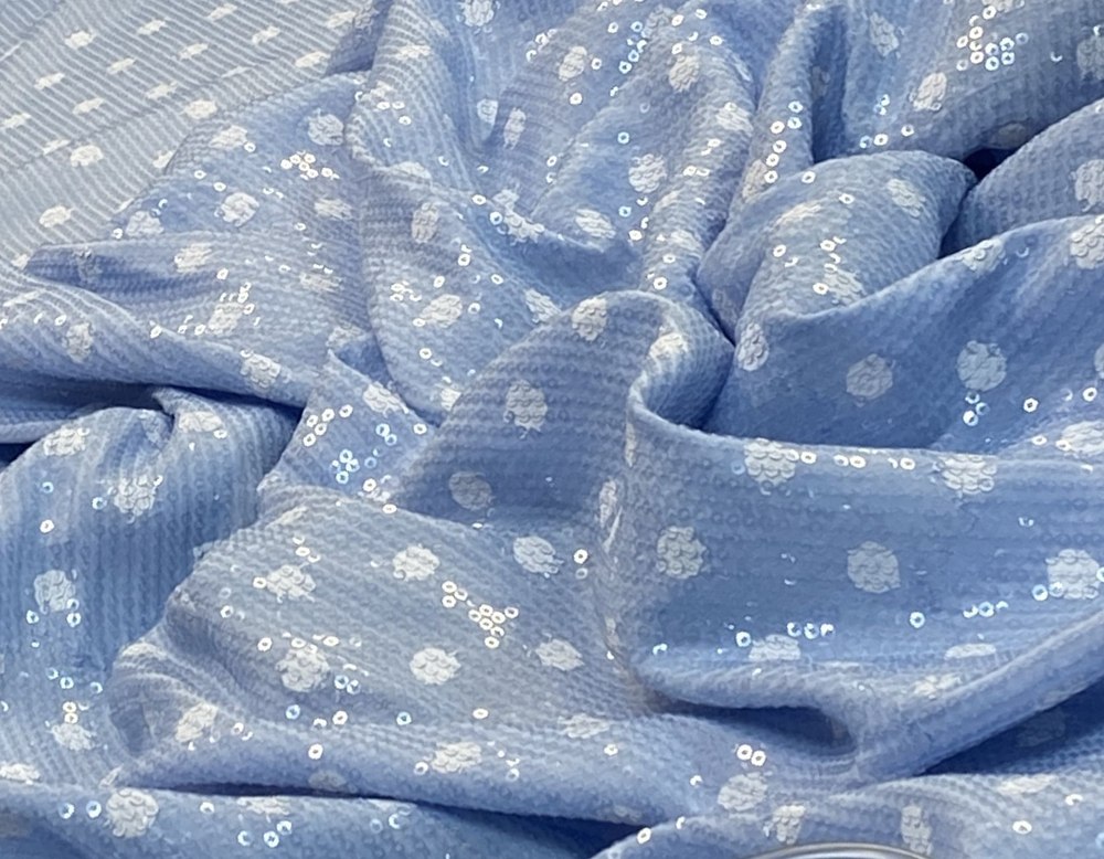 Ткань хлопок 50% шелк 30% вискоза 20% с пайетками (Италия) ш-145см 0,75см