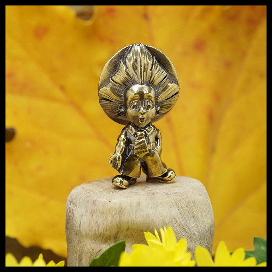 Брелок "Коротышка" для ключей , латунь