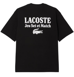 Теннисная футболка Lacoste Loose Fit Heavy Jersey Printed - black