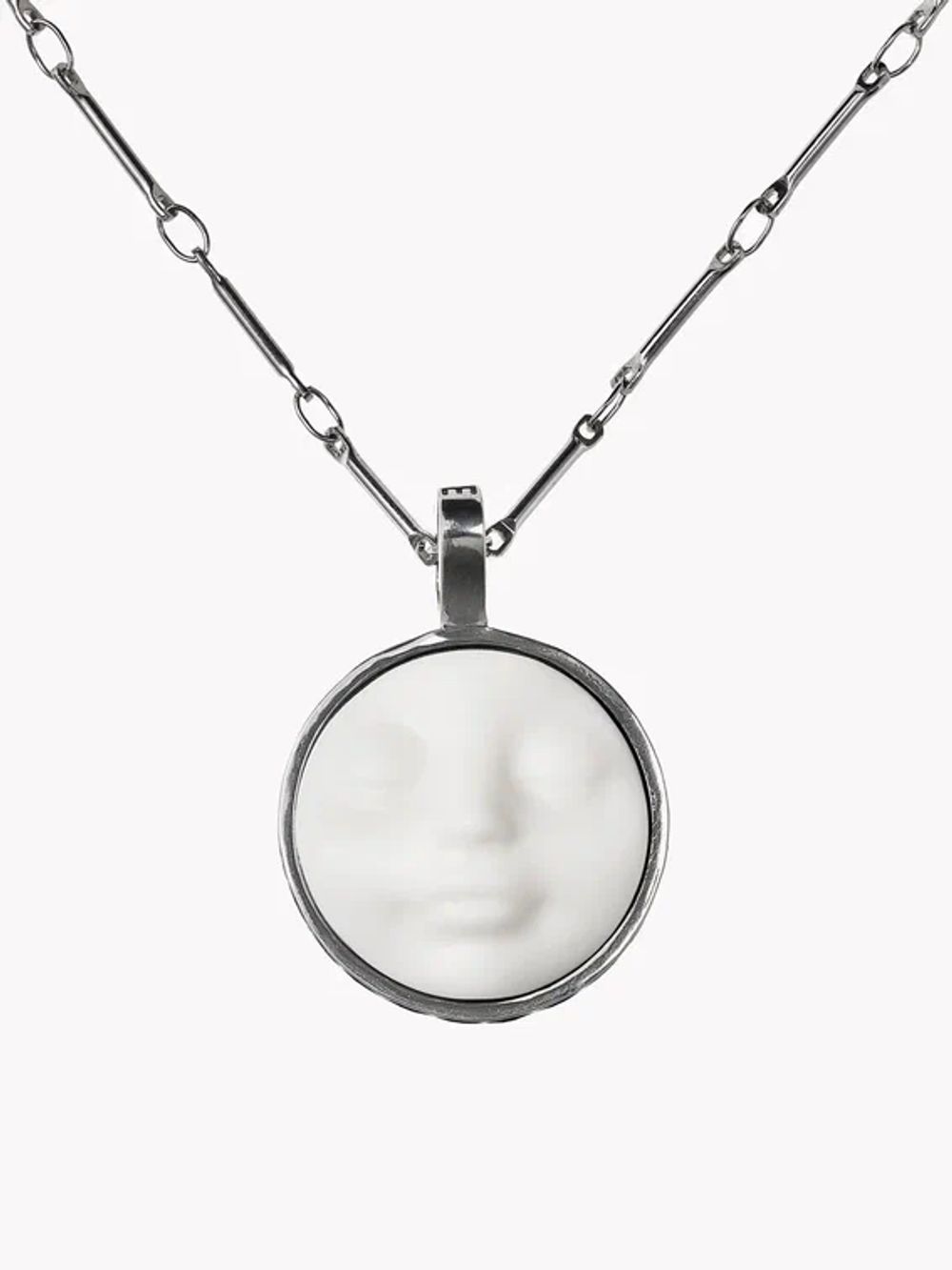 Подвеска Лица, белый фарфор