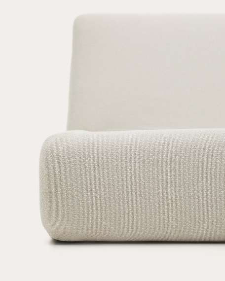 Кровать Martina со съемным чехлом из шенилла цвета экрю 160 x 200