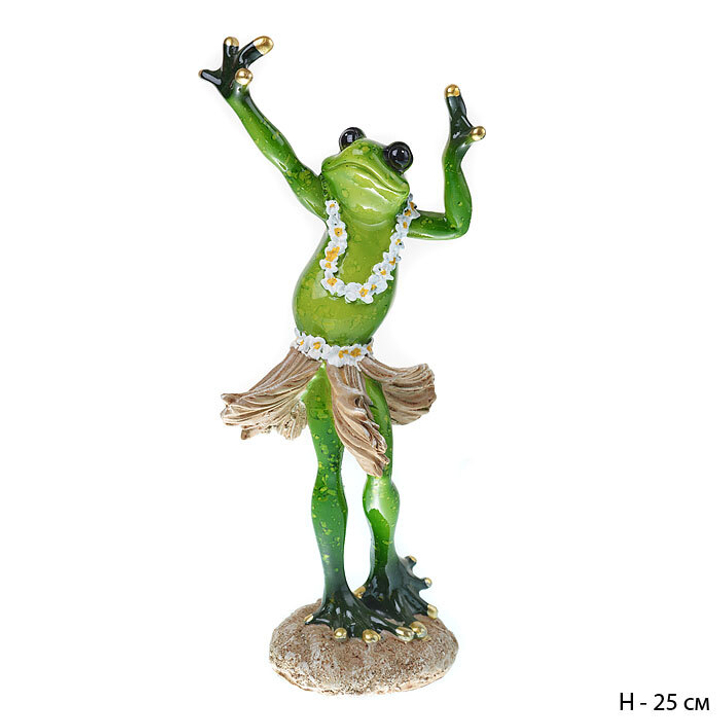 Статуэтка Лягушка в танце, полистоун 25 см