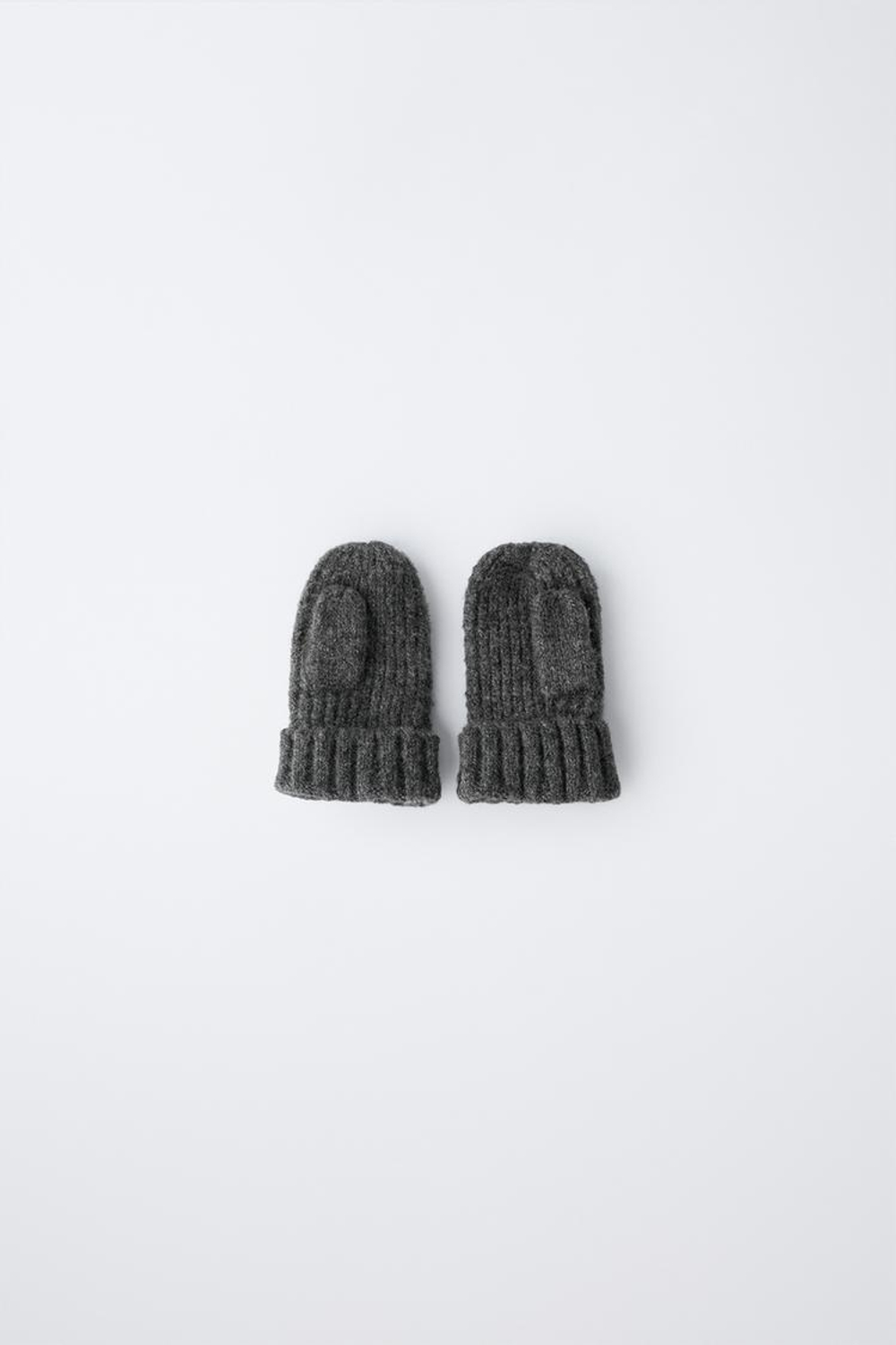 ZARA ВАРЕЖКИ, СЕРЫЙ МЕЛАНЖ