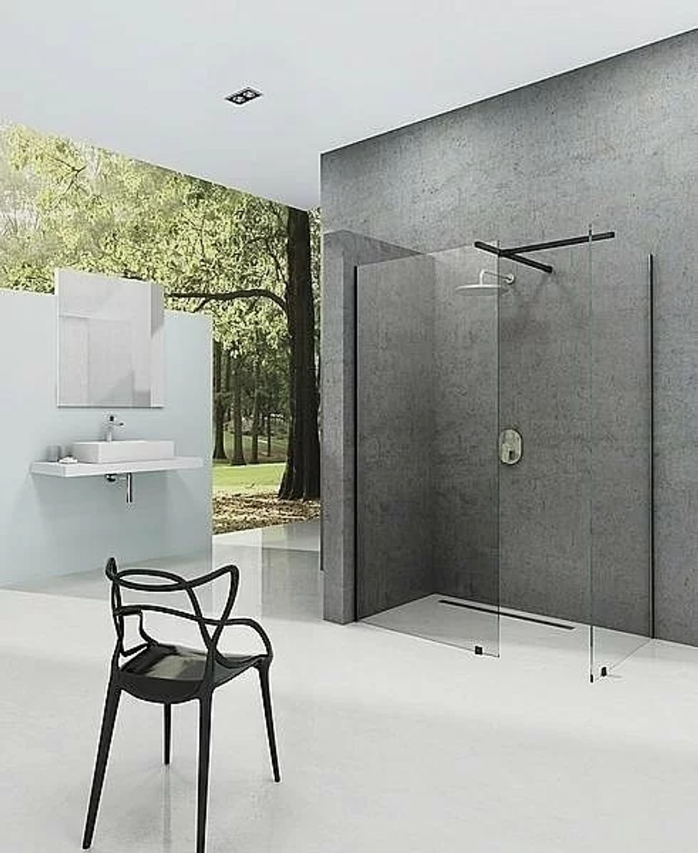 Душевое ограждение Ravak WALK-IN DOUBLE WALL 180x120 черный/Transparent