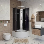 Душевая кабина Niagara Eco E90/40/TN/BK 90х90 стекло тонированное/профиль хром