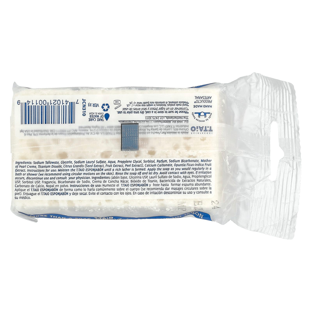 T. Taio, мыло с губкой внутри, оригинальный перламутровый, 120 г (4,2 унции)