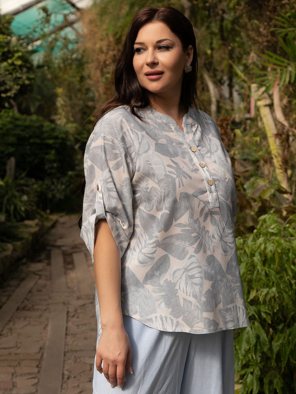 Блуза Блунди (бежево-серая) Б15527-4М LT Collection