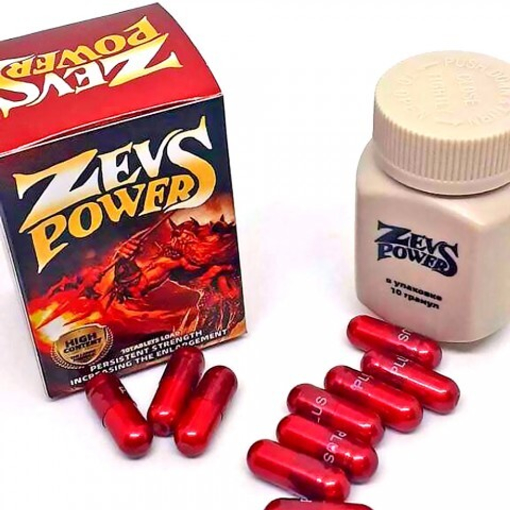 Возбуждающее средство для мужчин Zevs Power (Сила Зевса), 10 капсул
