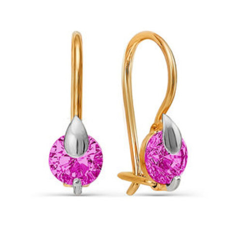 Серьги из золота с фианитами