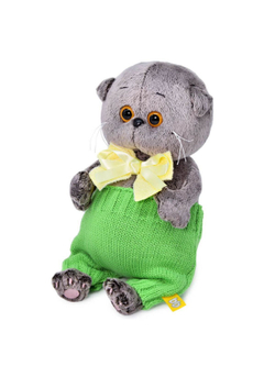 Мягкая игрушка Басик BABY в вязаных штанишках 20см