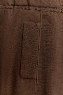ZARA ЛЬНЯНОЙ ЖИЛЕТ С ПОЯСОМ, КОРИЧНЕВЫЙ
