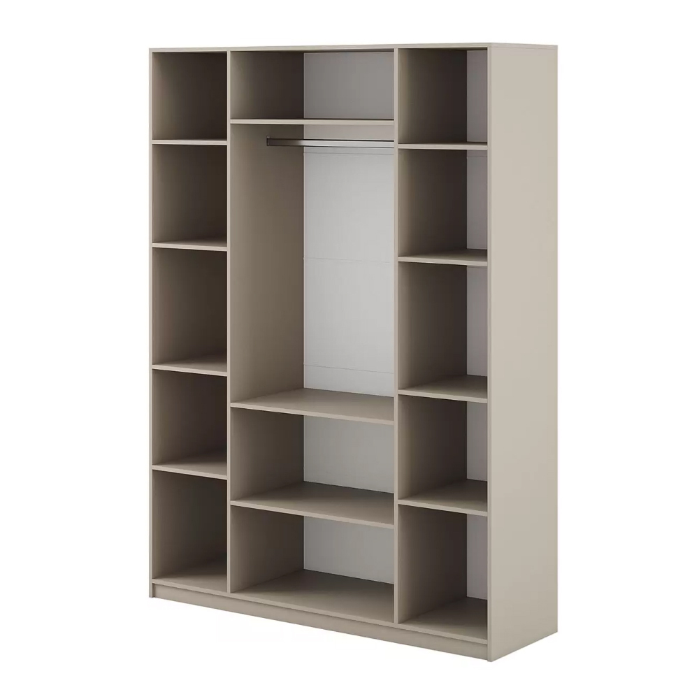 Шкаф распашной с наполнением (11 полок + штанга) ШК 5 (1600), Меланж