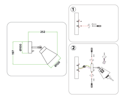 Ambrella Накладной спот с выключателем в стиле лофт Loft TR8214