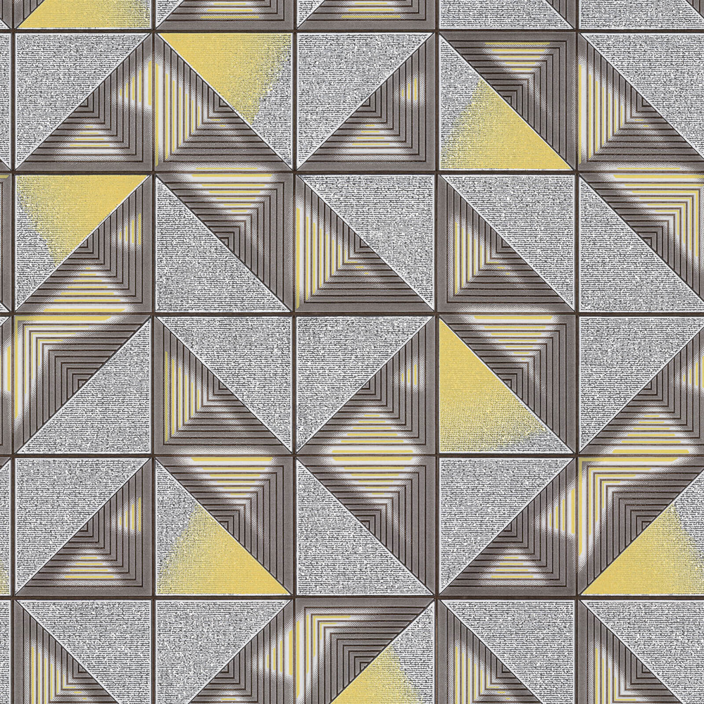 Обои виниловые Home Color Trio / обои с геометрическим рисунком треугольники / моющиеся обои для кухни / 0,53х10 м