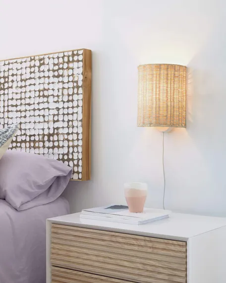 Настенный светильник Kimjit из ротанга