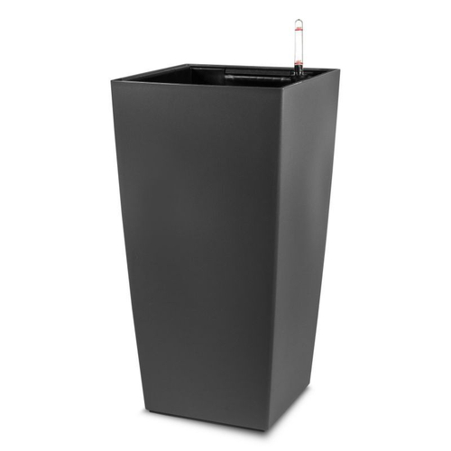 Кашпо Lechuza "Color Cubico Complete slate" (пластик), 30x30xH56 см