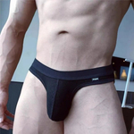 Мужские трусы-брифы в рубчик (Размер: XXL) (Цвет: серый)