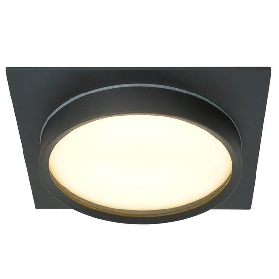 Светильник встраиваемый Feron DL705 потолочный GX70 черный квадрат IP44 51108