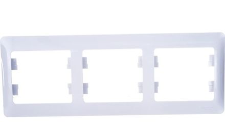Рамка трехместная горизонтальная Systeme Electric Glossa Бел
