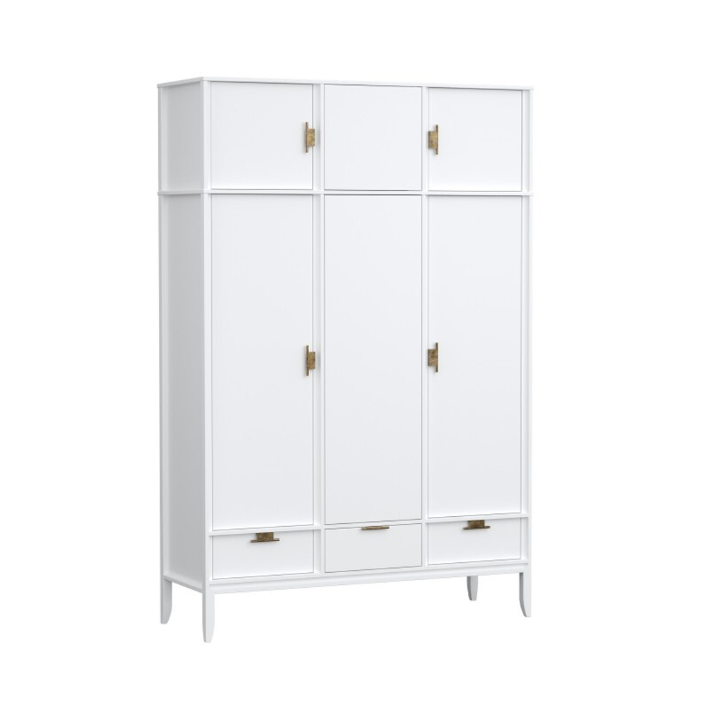 Антресоль 3х дверного шкафа «Бридж» белый лак