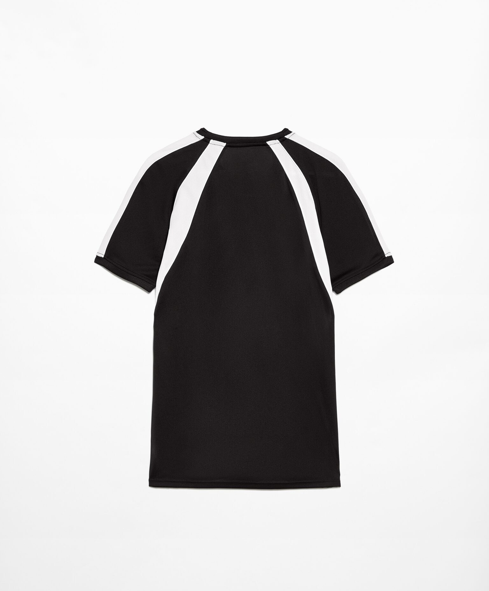 Oysho Высокотехнологичная футболка с короткими рукавами COOLMAX®, черный