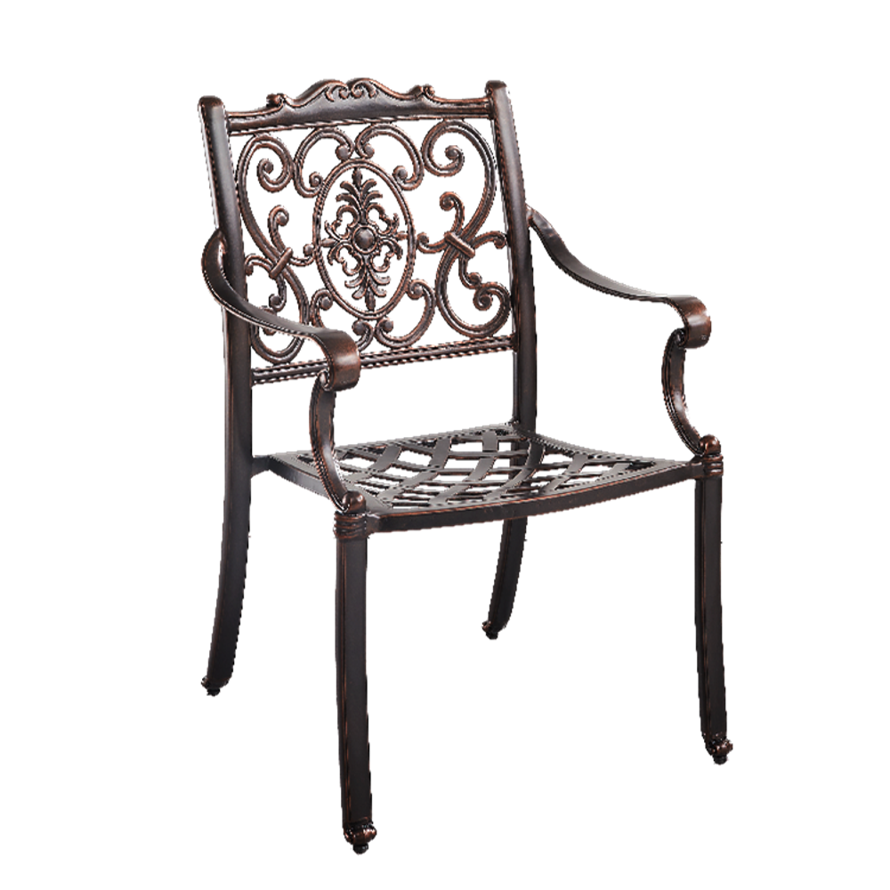 Обеденная группа из литого алюминия стол овальный АДОНИС «ADONIS» 162х102 + 6 кресел ФЛОРЕНС «FLORENCE»