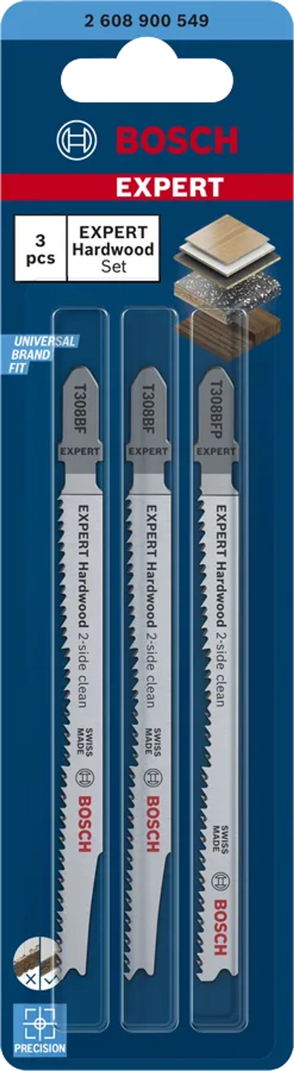 Набор пилок по ламинату EXPERT BOSCH 2608900549