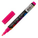 Маркер меловой "POP-ART" РОЗОВЫЙ, 3,5 мм, сухостираемый, для гладких поверхностей, BRAUBERG, 151522