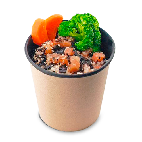 OSQ ROUND BOWL 500 BLACK WOOD