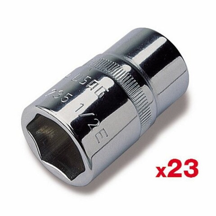 235 1/2 N/SE23 Набор головок 6-ти гранных 1/2", 23 шт., USAG (Италия)