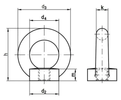 Рым-гайка оцинкованная сталь М10 4шт