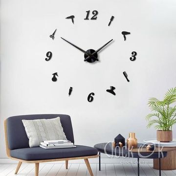 Настенные 3D часы Парикмахер